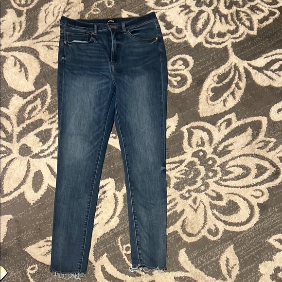 Express Blue Skinny Jeans Classic Denim stretchy hi rise skinny - Picture 1 of 6
